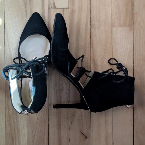 Mark black suede Odyssey high heel shoes - Picture 2 of 5